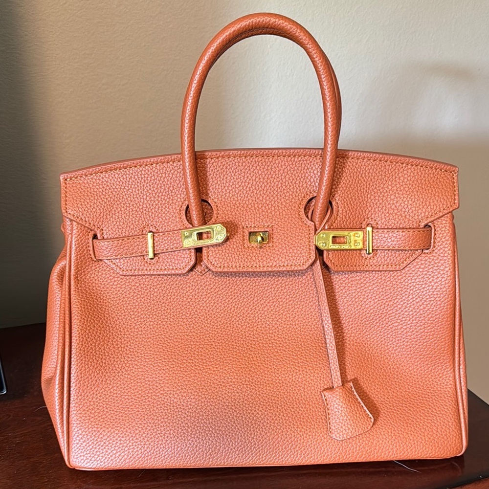 Elegant Brown Firkin Handbag